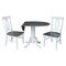 International Concepts Round 42 in. Dual Drop Leaf Dining Table with 2 Splat Back Chairs - 3 Piece Dining Set, 42 in W K05-42DP-C170P - alternate 7